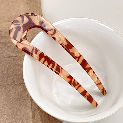 Multicoloured large hair fork / French hair pin