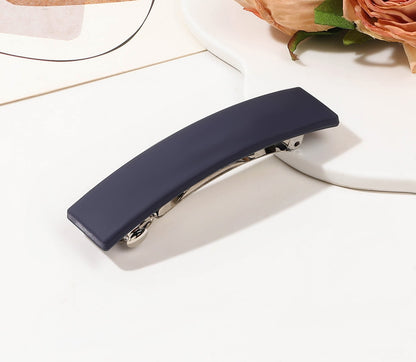 Rectangle matte resin hair barrette