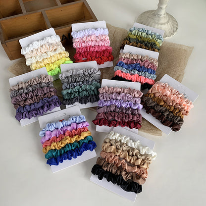 6-pack matte satin hair elastic