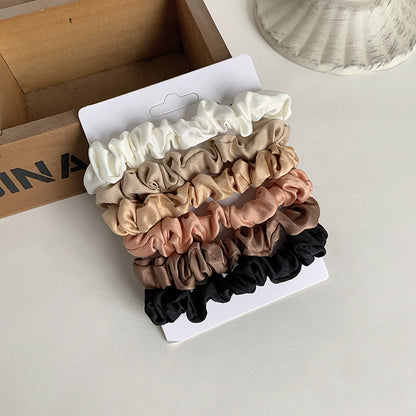 6-pack matte satin hair elastic