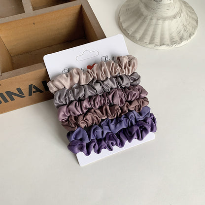 6-pack matte satin hair elastic