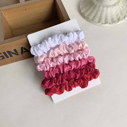 6-pack matte satin hair elastic