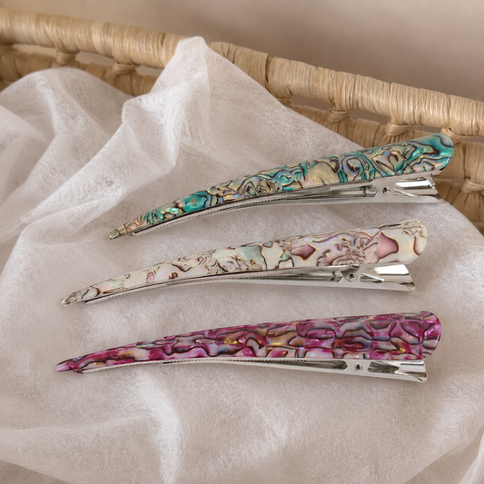 Multicoloured large resin Ibis clip