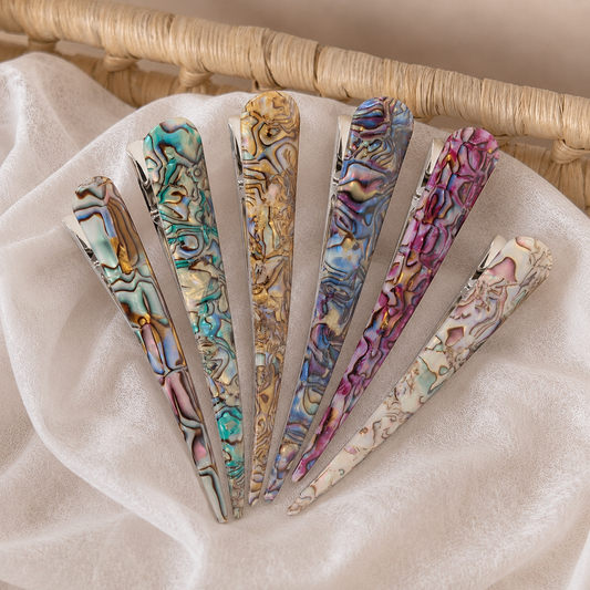 Multicoloured large resin Ibis clip