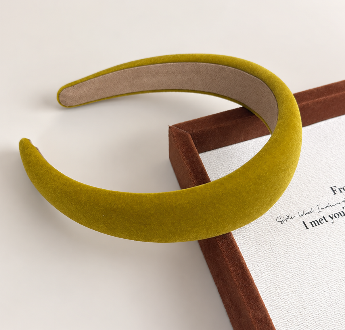 Soft velvet padded headband