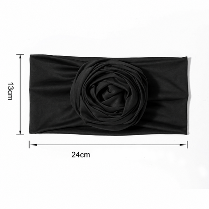 Large flower top loop hairband
