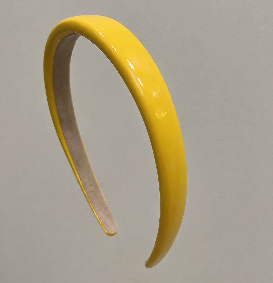 1.8cm-wide glossy leather slim headband