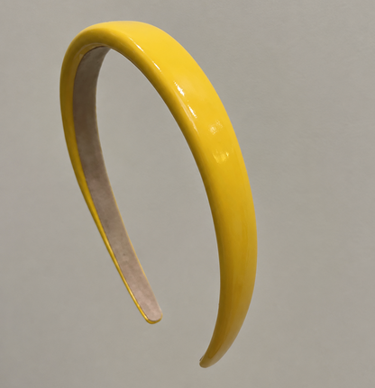 1.8cm-wide glossy leather slim headband