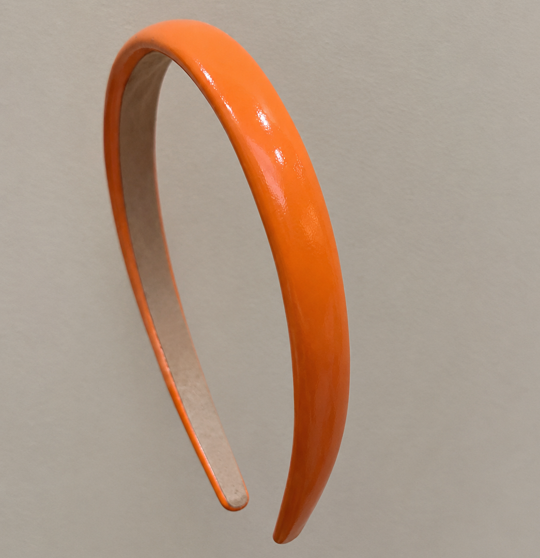 1.8cm-wide glossy leather slim headband
