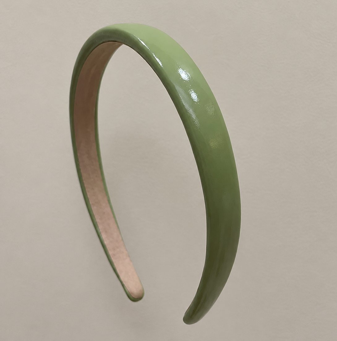 1.8cm-wide glossy leather slim headband