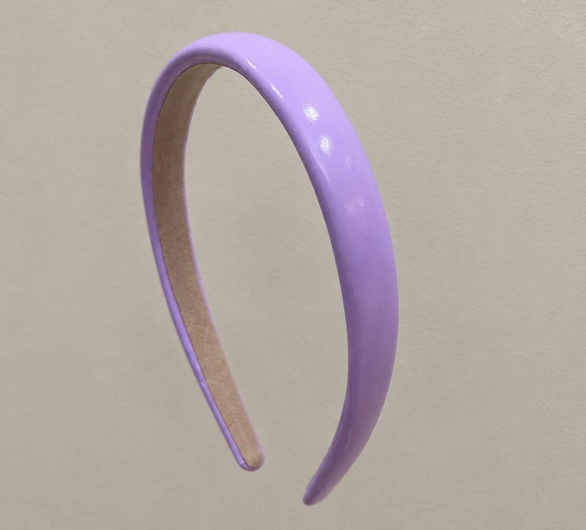 1.8cm-wide glossy leather slim headband