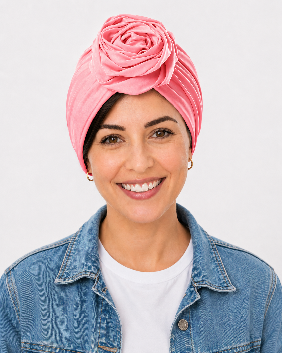 Large flower top loop hairband