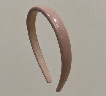 1.8cm-wide glossy leather slim headband