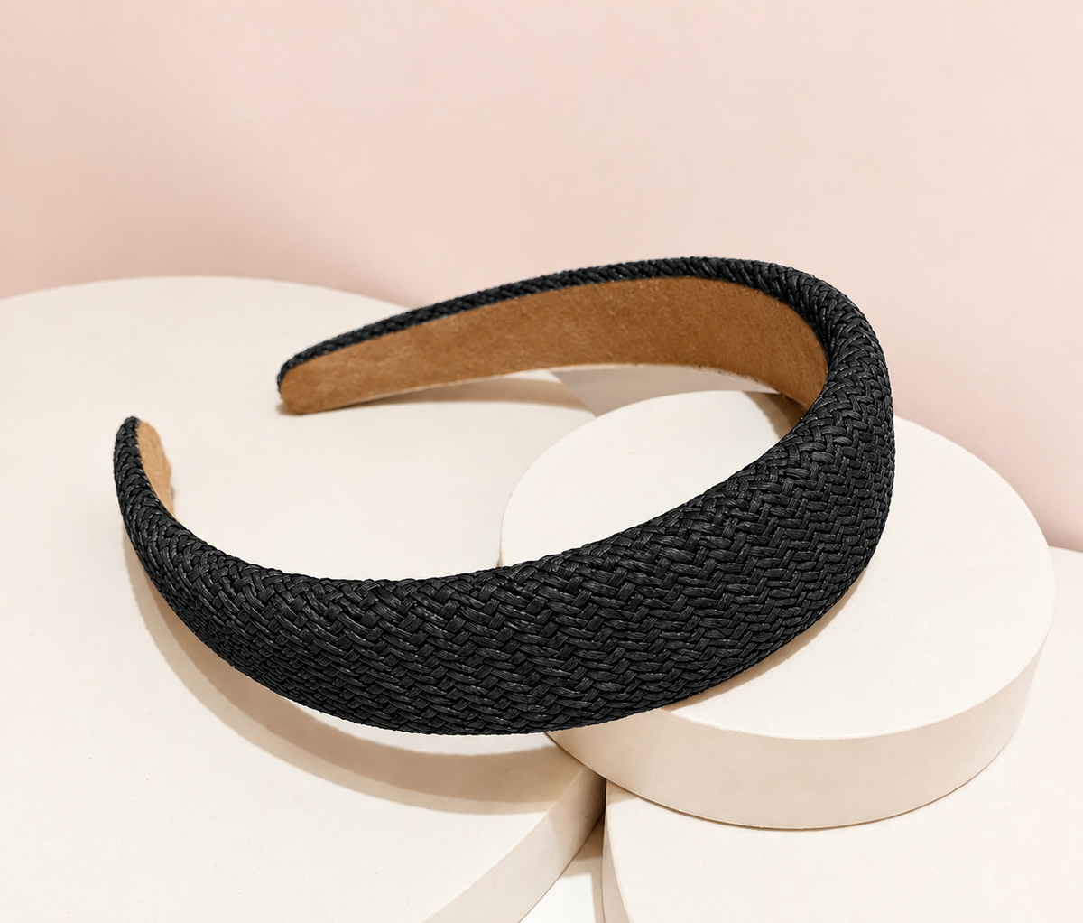 Plain raffia straw rattan headband