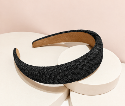 Plain raffia straw rattan headband