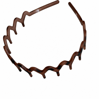 Wavy edge acrylic headband with teeth