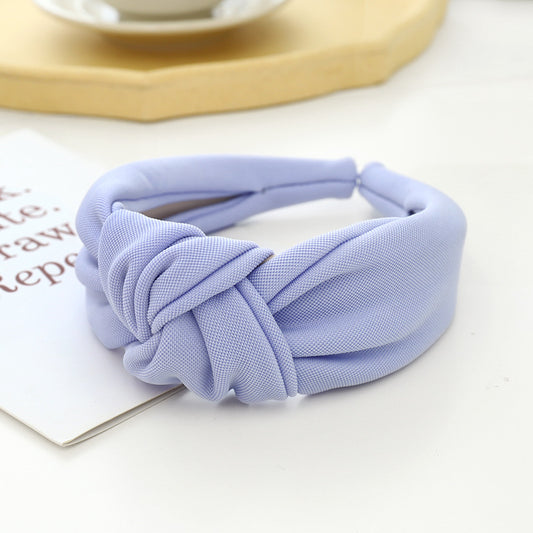 Plain glossy knotted headband