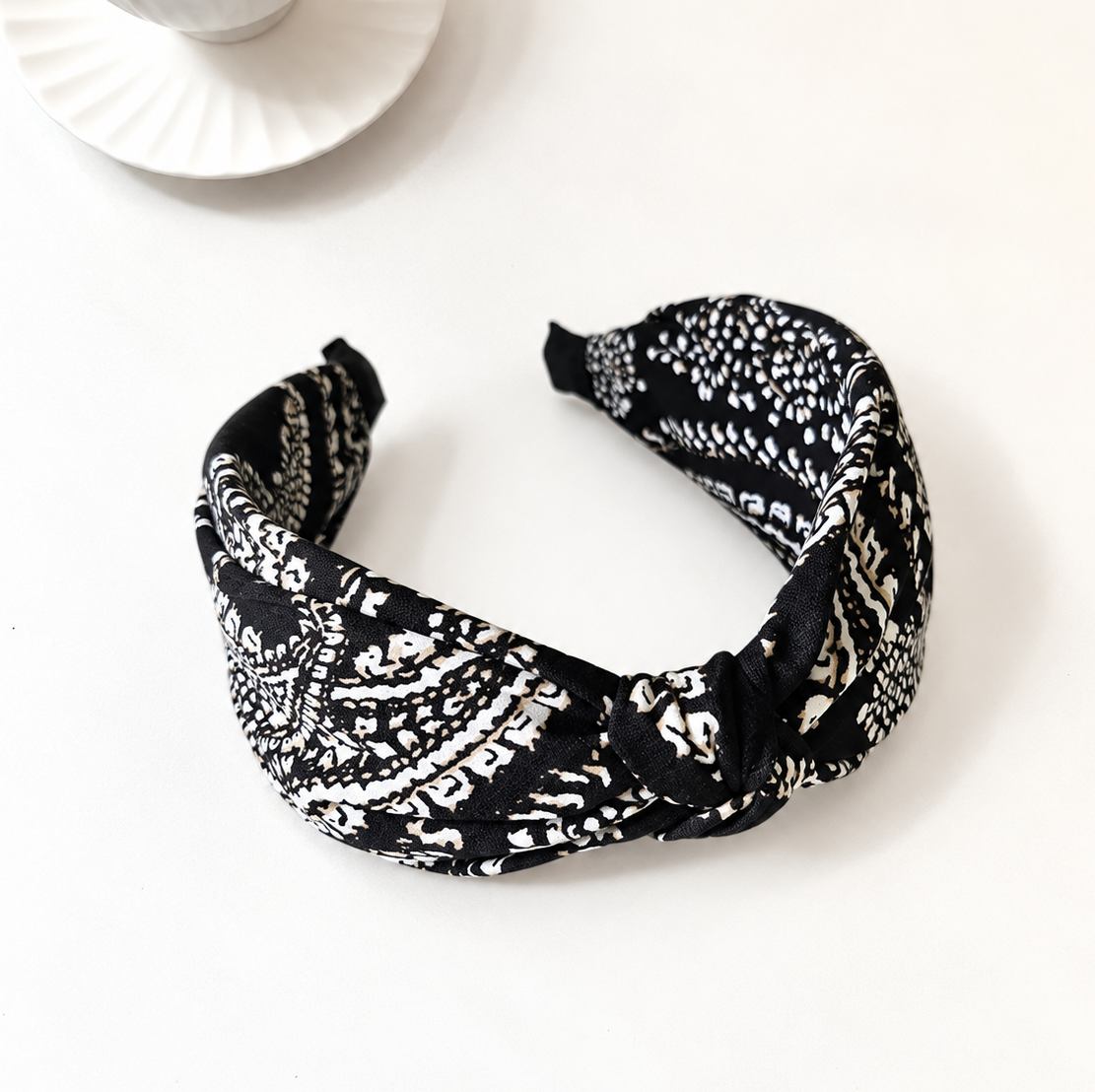 Paisley floral knotted headband