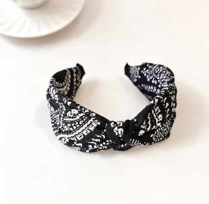 Paisley floral knotted headband