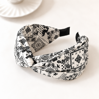 Paisley twist top headband