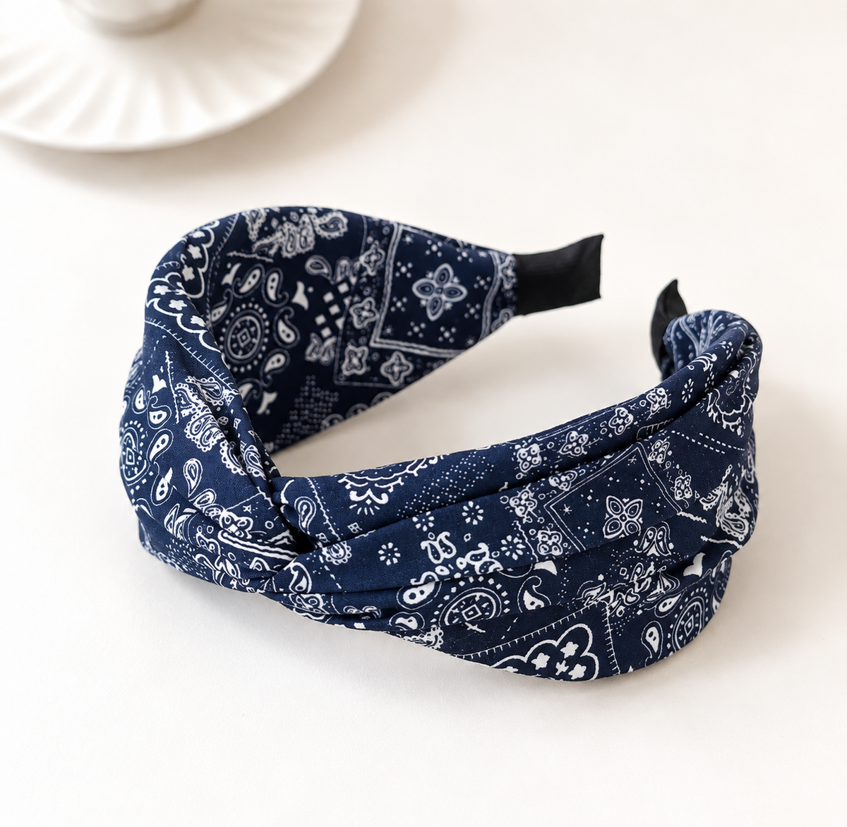 Paisley twist top headband