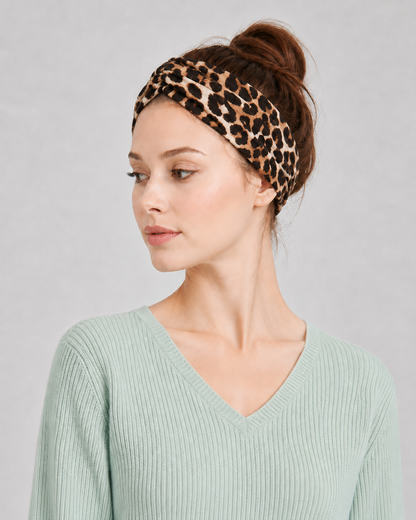 Twist front floral printed headband