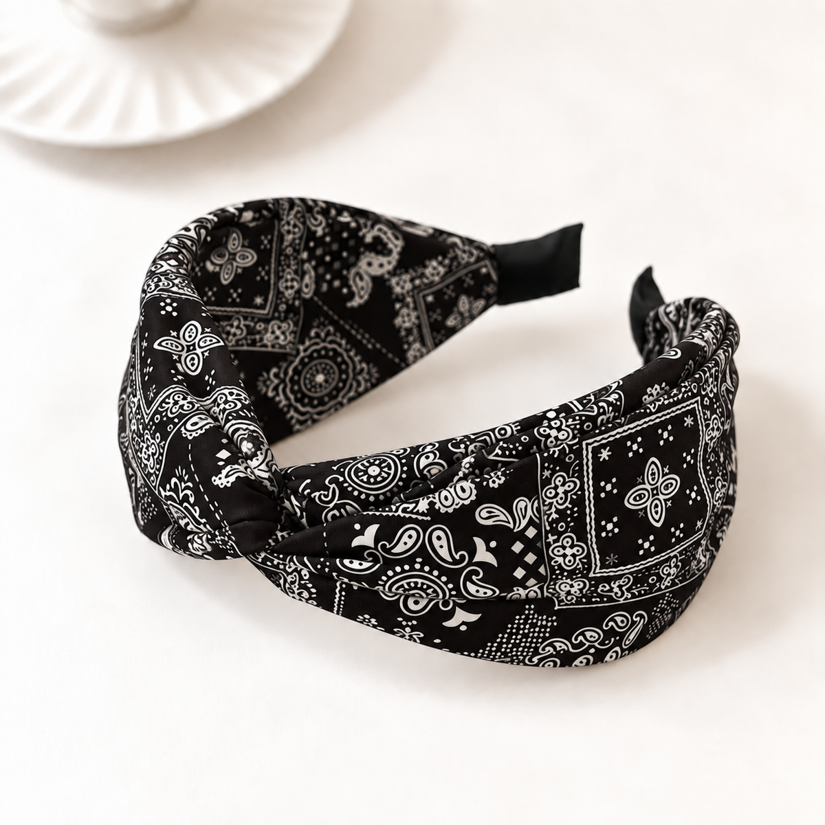 Paisley twist top headband