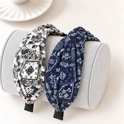 Paisley twist top headband