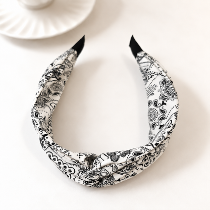 Paisley twist top headband