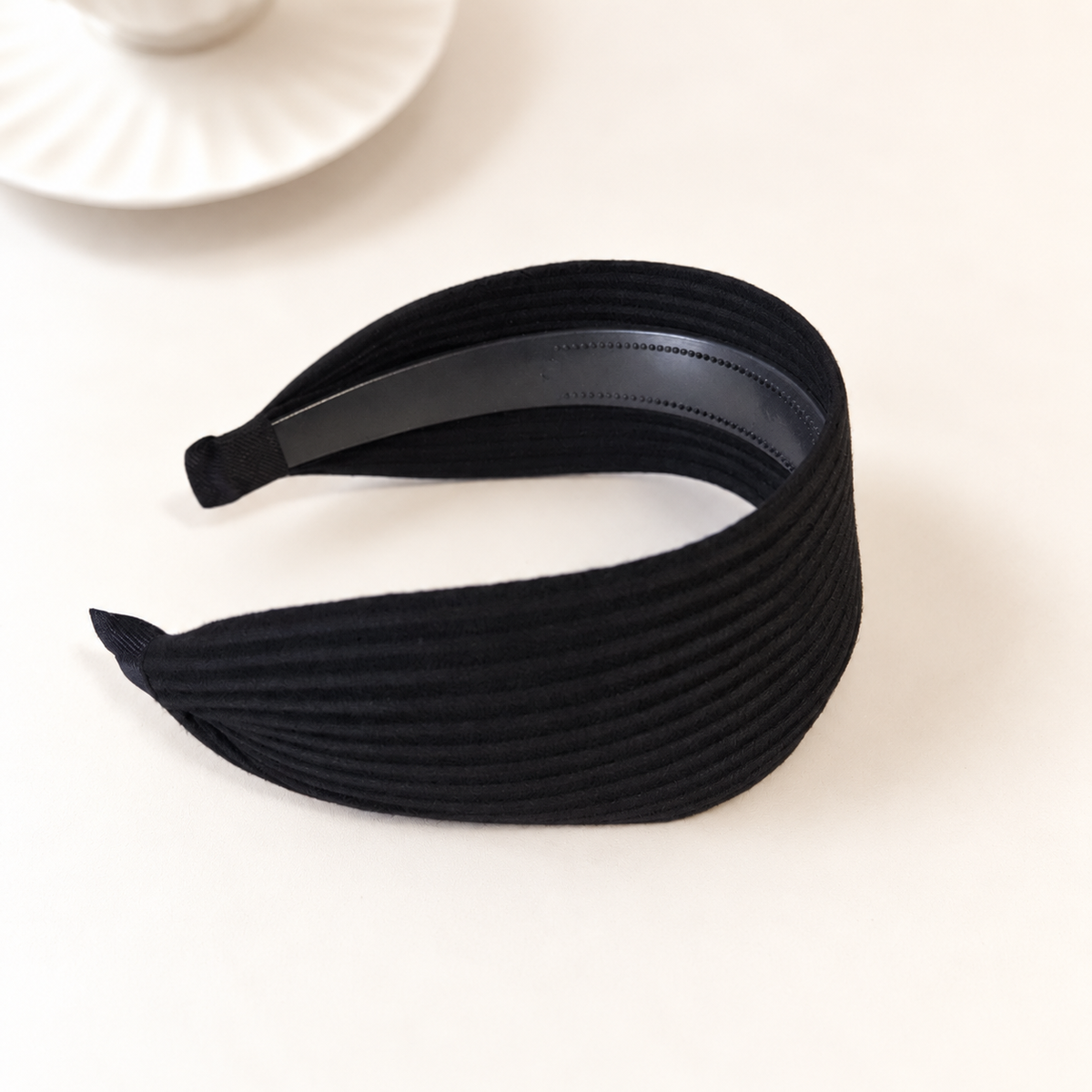Black corrugated headband