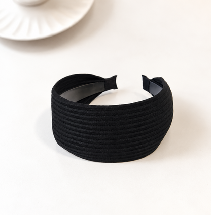 Black corrugated headband