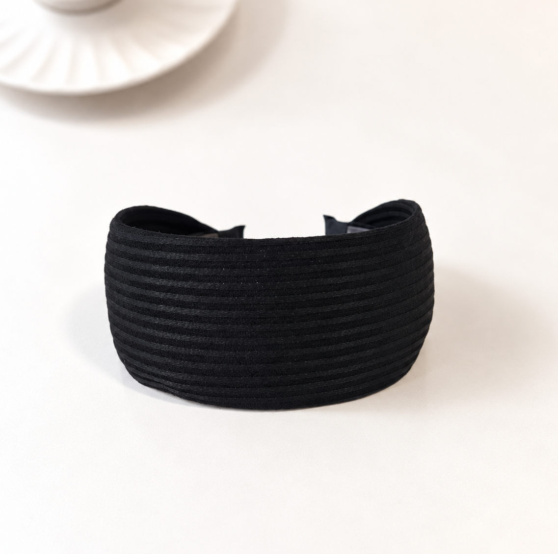 Black corrugated headband