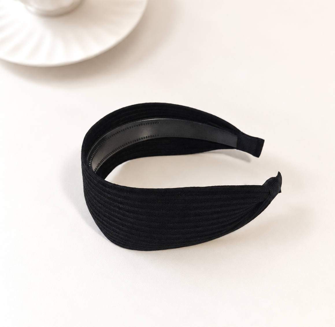 Black corrugated headband