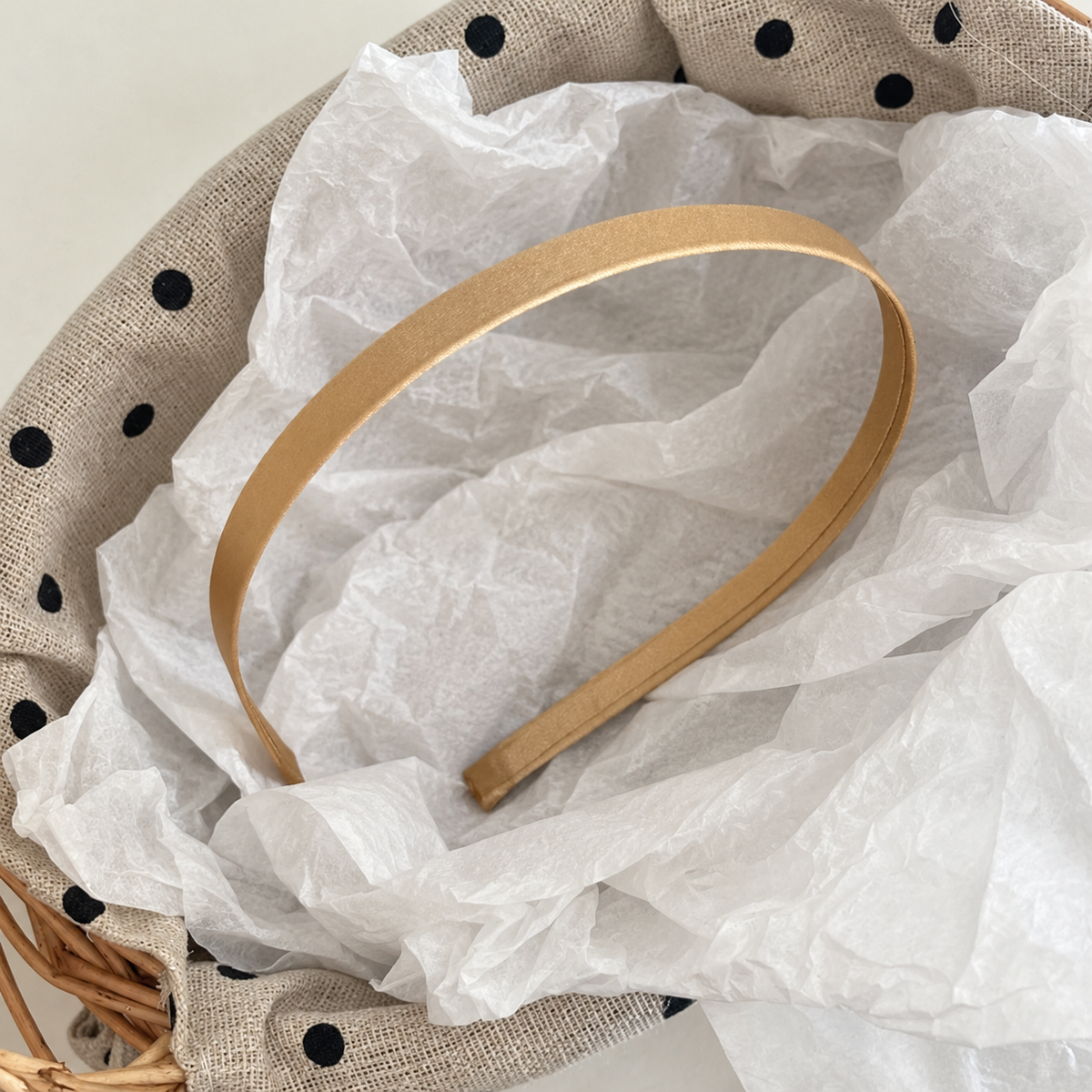Slim satin wired headband