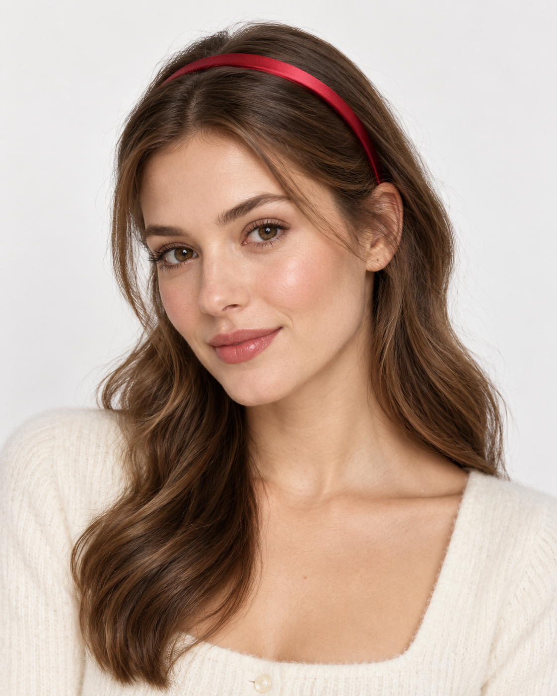 Slim satin wired headband