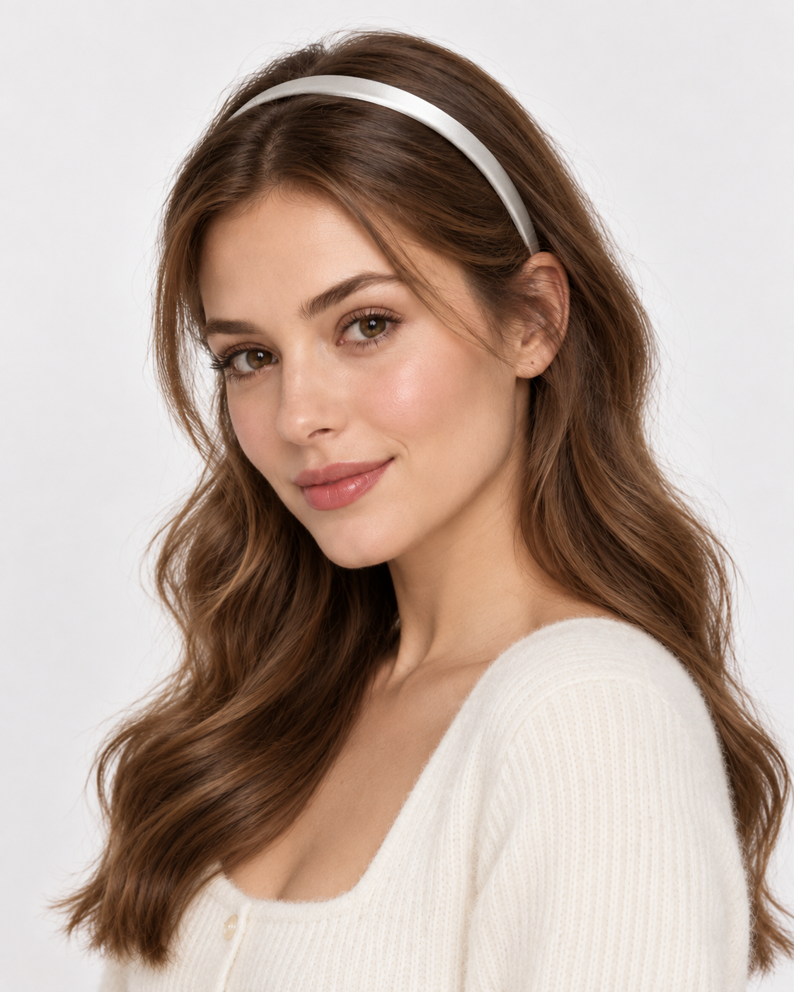 Slim satin wired headband