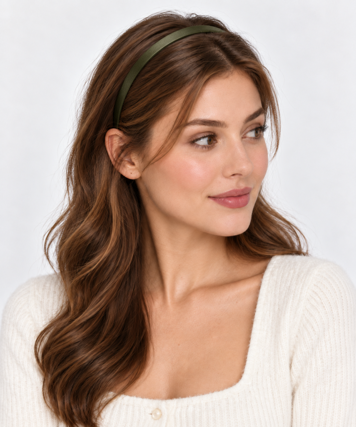 Slim satin wired headband