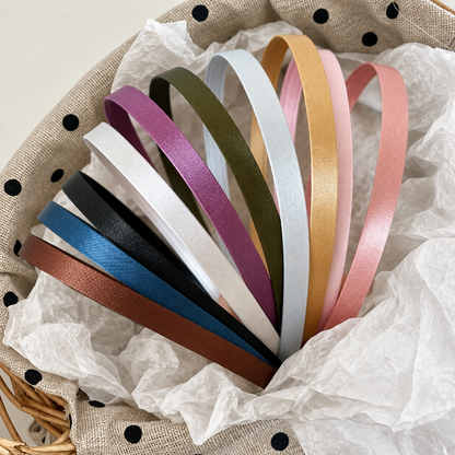 Slim satin wired headband