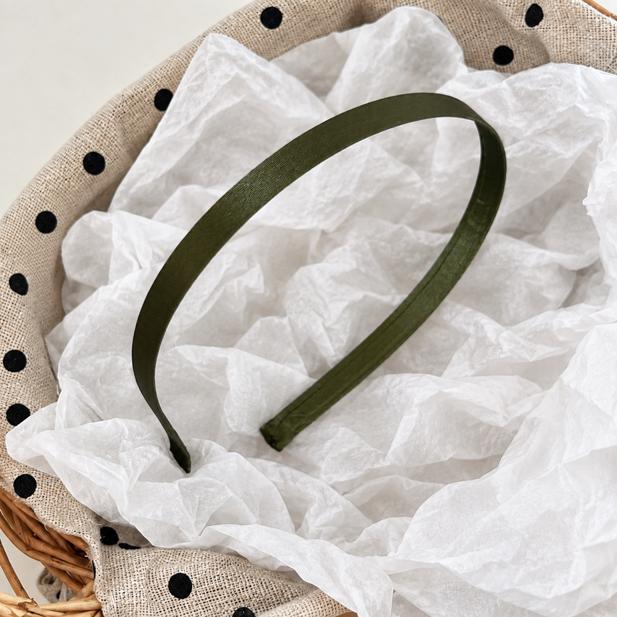 Slim satin wired headband