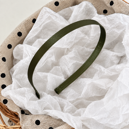 Slim satin wired headband