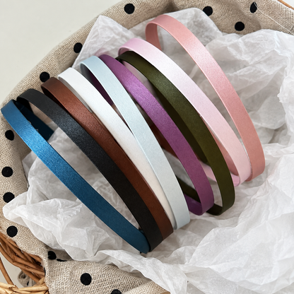 Slim satin wired headband