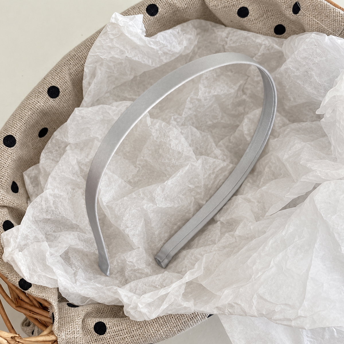 Slim satin wired headband