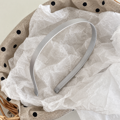 Slim satin wired headband