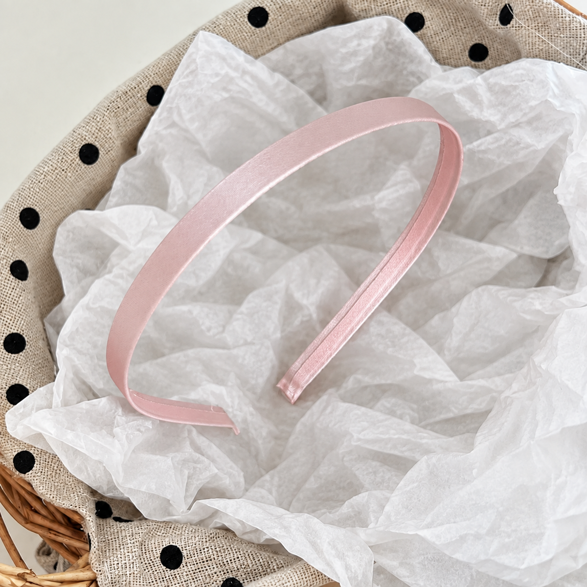 Slim satin wired headband