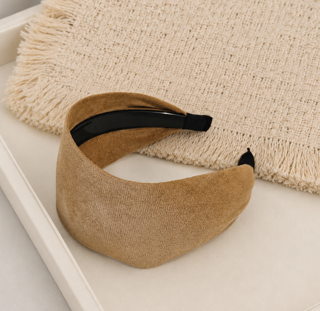 7cm flat dull velvet headband