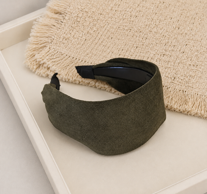 7cm flat dull velvet headband