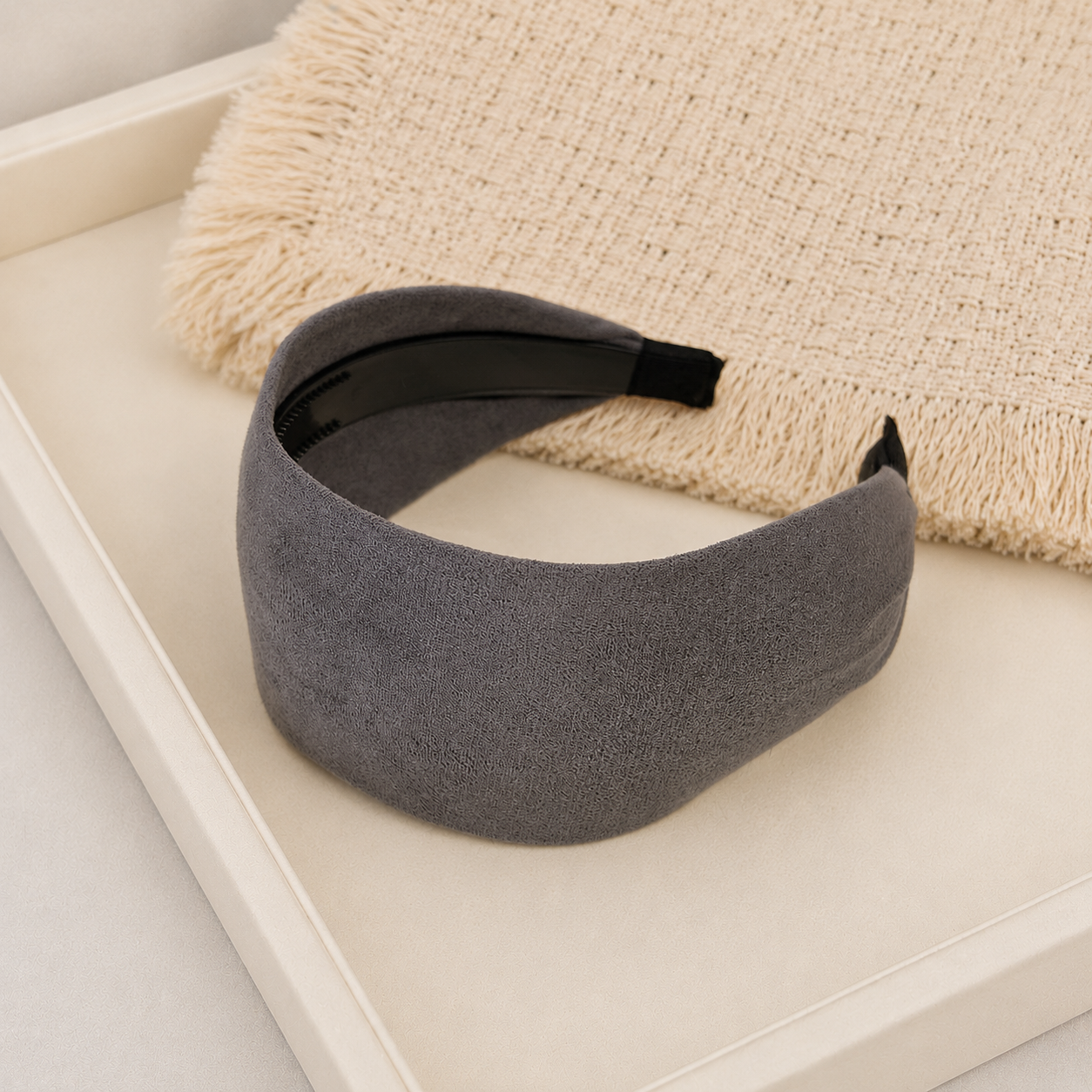 7cm flat dull velvet headband
