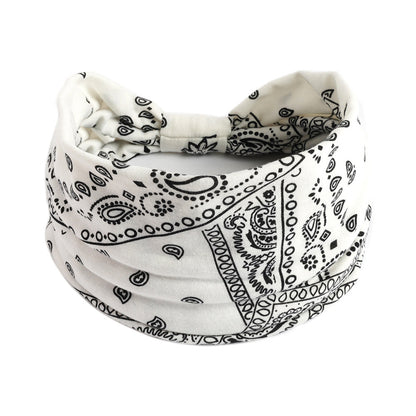 2-way floral paisley prints knotted bandanna headband