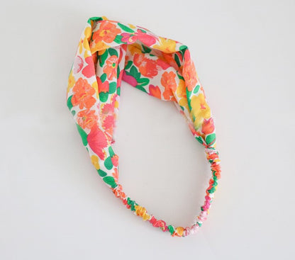 Bright floral elastic headband