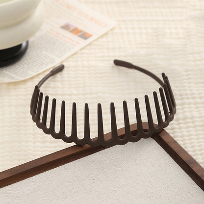 Acrylic headband with long teeth